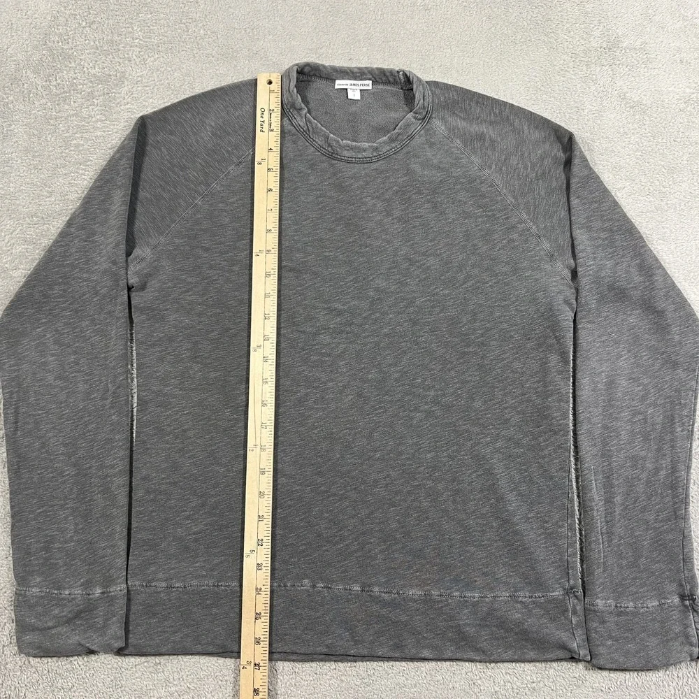 James Perse Vintage French Terry Sweatshirt Mens 1 (Small) Gray Pullover